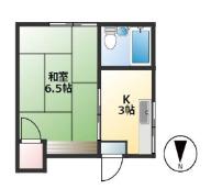 杉田荘(1K/1階)の間取り写真