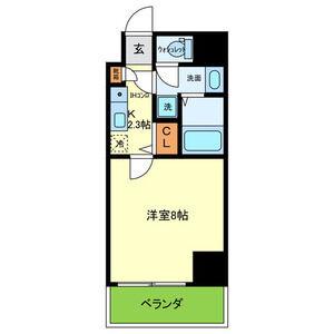 MT空堀(1K/4階)の間取り写真