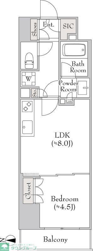 ルミーク錦糸町(1LDK/3階)の間取り写真