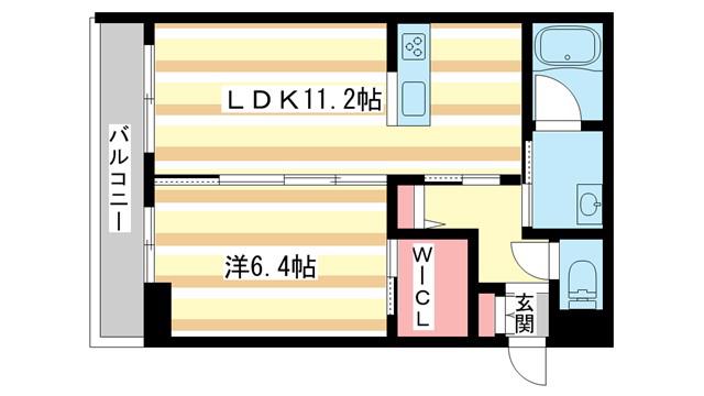 SHAMAISON LUNA(1LDK/2階)の間取り写真