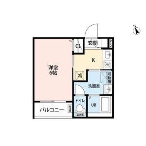 ROBOT HOME 新守山(1K/1階)の間取り写真