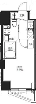S-RESIDENCE 池袋NORTE(1K/2階)の間取り写真