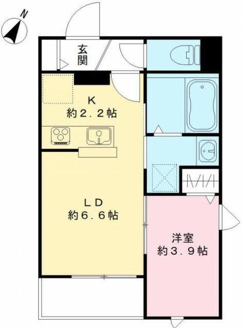  大宮区桜木町ビューノルガロ(1LDK/2階)の間取り写真