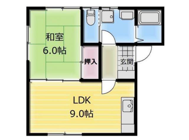 ハイツローゼ(1LDK/1階)の間取り写真