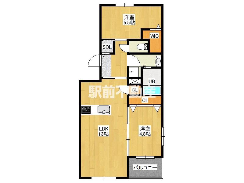 LSTYLE筑後(2LDK/3階)の間取り写真