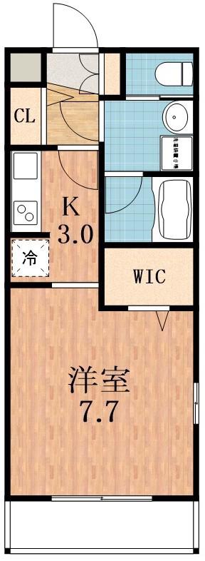 ヘーベルメゾン加賀屋(1K/3階)の間取り写真