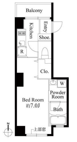 セレス住吉(1K/2階)の間取り写真