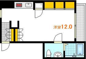 ツインクレスト(ワンルーム/3階)の間取り写真