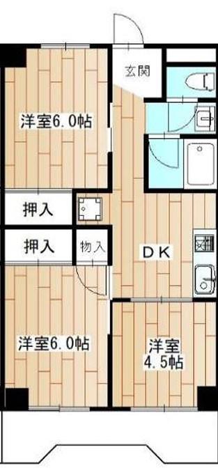 深谷昭和ビル(3DK/3階)の間取り写真
