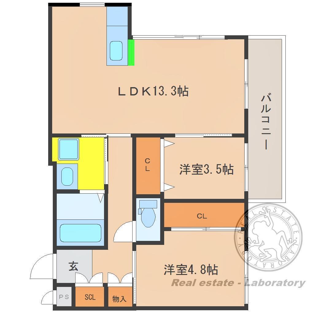 ALTE MEISTER RINO (2LDK/2階)の間取り写真