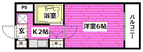 山根ビル柳ヶ丘(1K/4階)の間取り写真