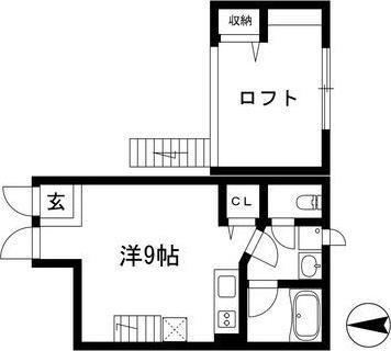 SUCCESS III(ワンルーム/2階)の間取り写真