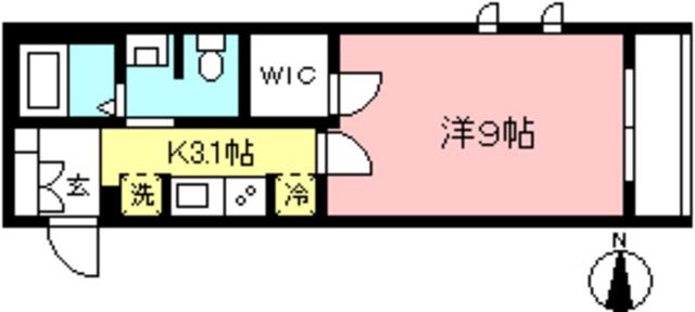 AILE VERT(1K/2階)の間取り写真