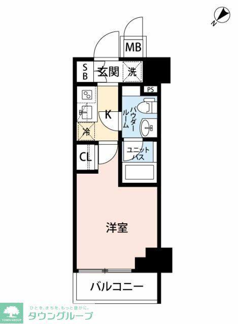マイナビSTAY新綱島(1K/2階)の間取り写真