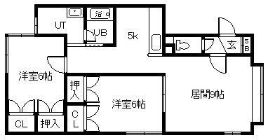 チェリー2・5(2LDK/1階)の間取り写真
