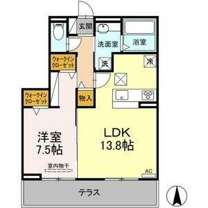サニーヒルズ 梅が丘(1LDK/2階)の間取り写真
