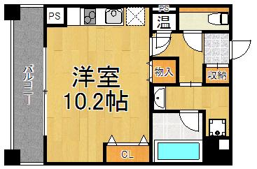 西宮アネックス(ワンルーム/3階)の間取り写真