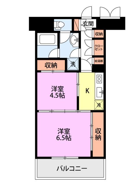 万代アーバン日東(2K/11階)の間取り写真