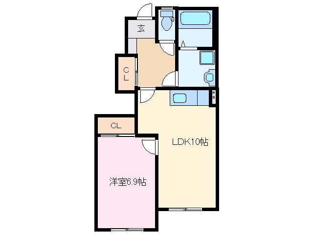 BELL EIGHT(1LDK/1階)の間取り写真