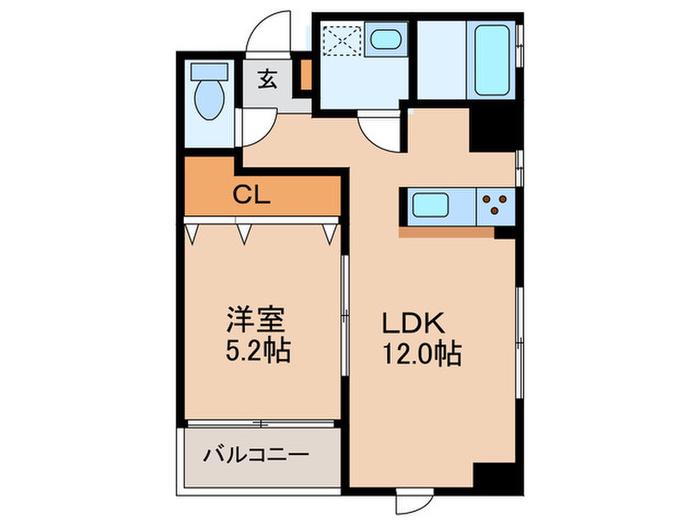 グランデ浄心(1LDK/6階)の間取り写真