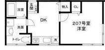 クレール千駄木 A棟(1DK/2階)の間取り写真