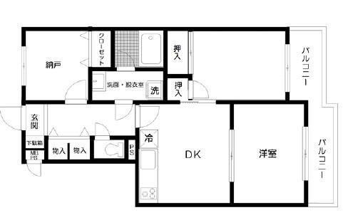 日神パレス高円寺第2(2SDK/2階)の間取り写真
