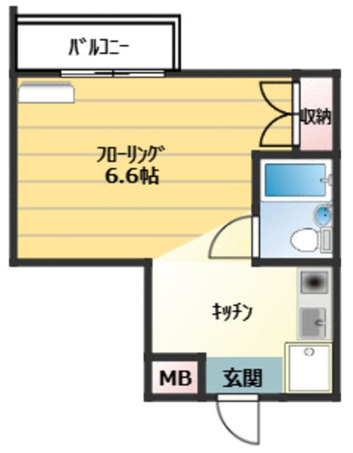 ダイホープラザ荻窪(1K/3階)の間取り写真