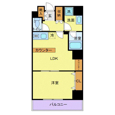UGHD人形町(1LDK/9階)の間取り写真