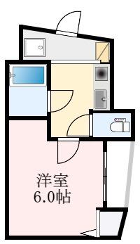 ルミエールS(1K/3階)の間取り写真