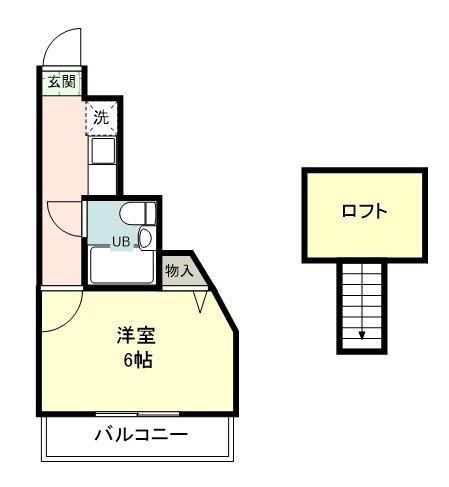 ジュネパレス柏第26(1K/1階)の間取り写真
