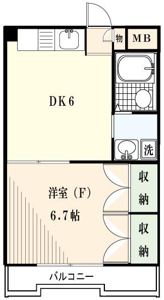 アルファ吉祥寺(1DK/3階)の間取り写真
