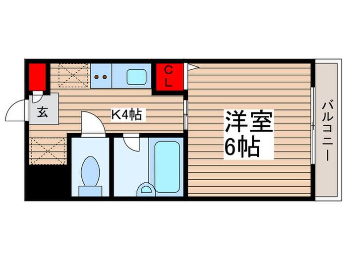 らぷと東松戸(1K/2階)の間取り写真