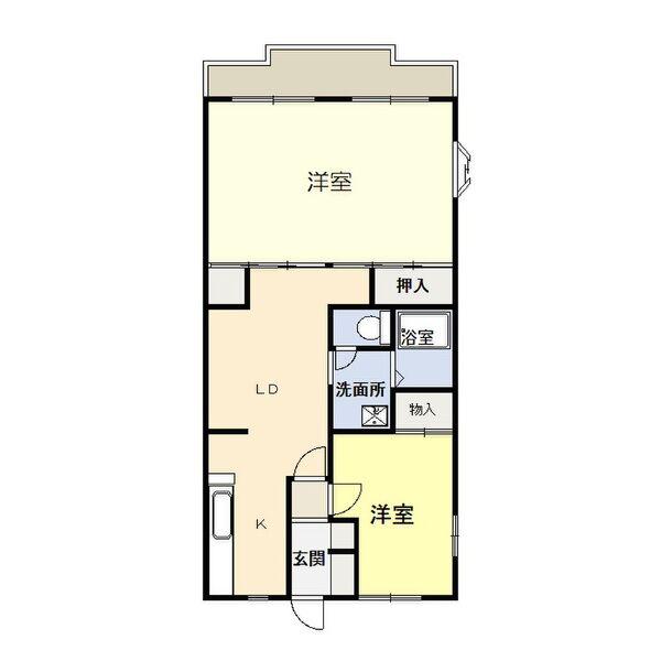 グランドパストラル51(2LDK/1階)の間取り写真