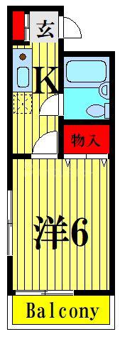 レジデンス伊藤(1K/3階)の間取り写真