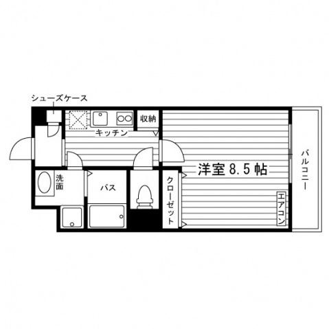 ミルフィーユみずほ台(1K/1階)の間取り写真
