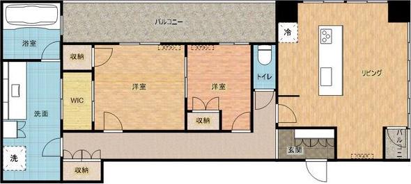 アルバックスタワー金山駅前(2LDK/24階)の間取り写真