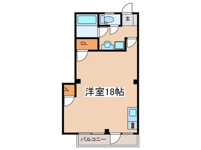 でんえんビル(ワンルーム/3階)の間取り写真