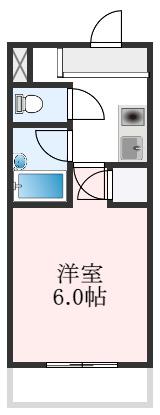 パライッソ和光(1K/2階)の間取り写真