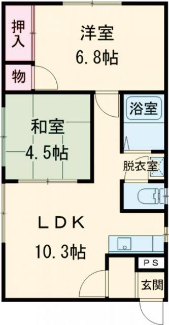 ラスティブ杉並(2LDK/4階)の間取り写真