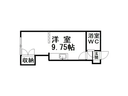 コーポ幸A棟(ワンルーム/1階)の間取り写真