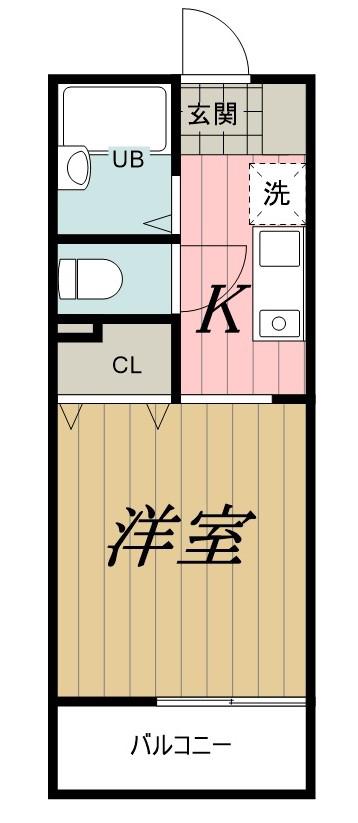 アーバンライフ(1K/1階)の間取り写真
