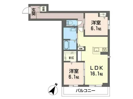 シャーメゾン天久保(2LDK/3階)の間取り写真