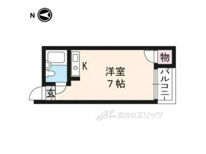 MS太秦(ワンルーム/2階)の間取り写真