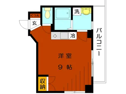 三澤ビル(ワンルーム/2階)の間取り写真