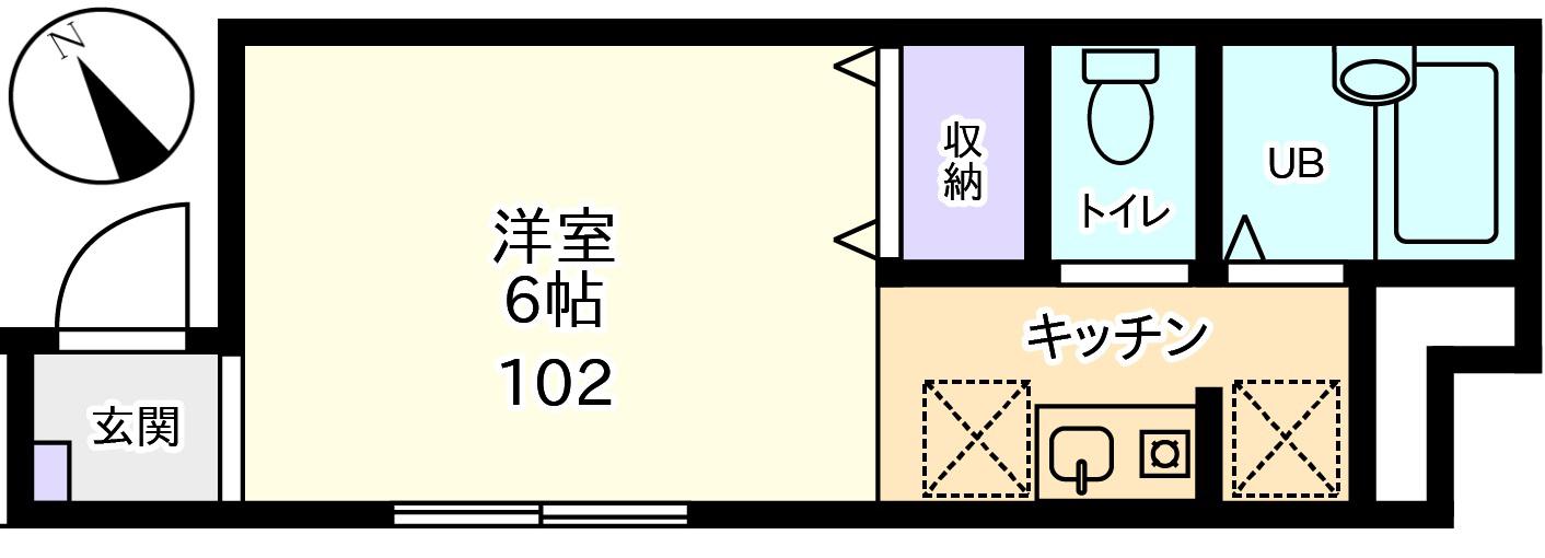 ラフィナート中野(ワンルーム/2階)の間取り写真