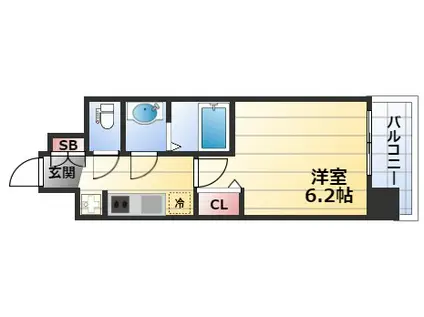 プレサンス大阪三国ネオス(1K/9階)の間取り写真