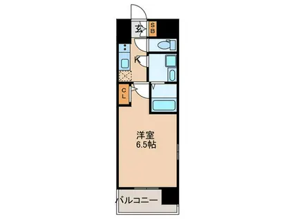 エスプレイス神戸フォルムスクエア(1K/6階)の間取り写真