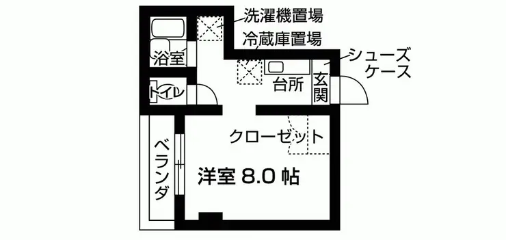 カレッジハイツ市川 1階階 間取り