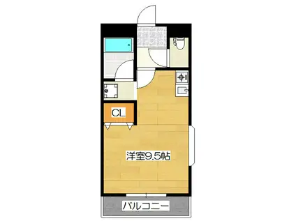 フォーレスト・パイン(ワンルーム/2階)の間取り写真