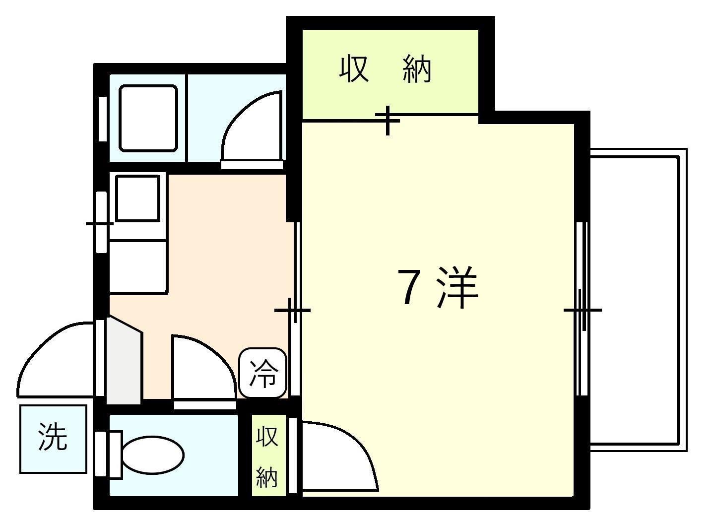 シャトンホームズ(1K/2階)の間取り写真